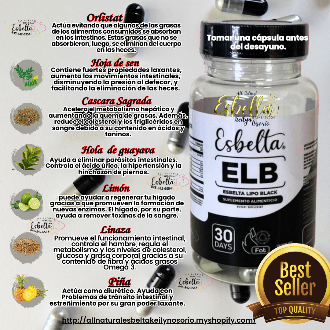 BIKINI y Esbelta ELB Detox CÁPSULAS PARA LA PÉRDIDA DE PESO