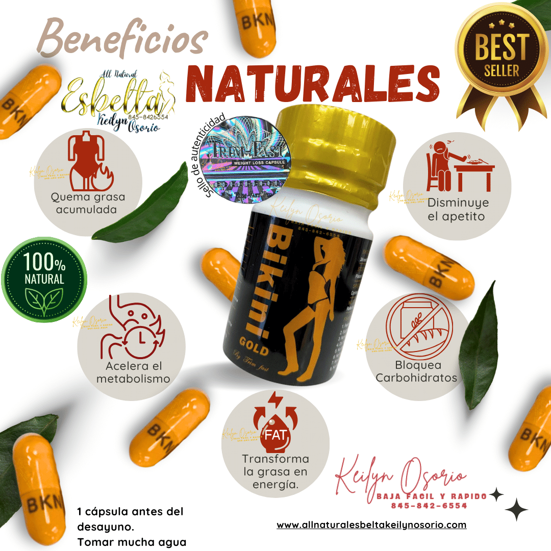 BIKINI Gold y Esbelta ELB Detox CÁPSULAS PARA LA PÉRDIDA DE PESO